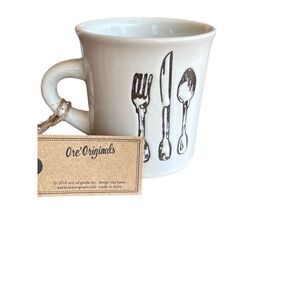 NEW Ore’ Originals Fork Knife Spoon Coffee Mug Happy Products For Good People 20